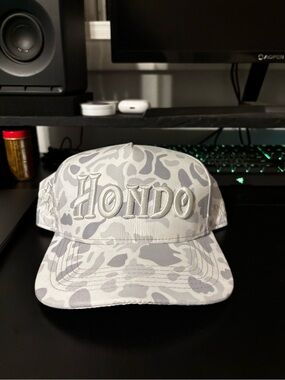 Hondo White/Grey Camouflage Five-Panel Cap